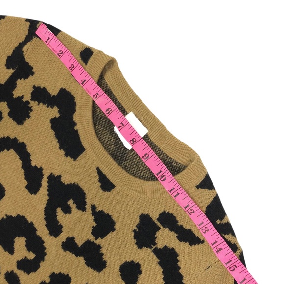 Madeleine Thompson Leopard Print Sweater Women's Size Medium Wool Cashmere - Picture 5 of 8